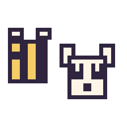 Pixel art Abeille Minecraft 16 × 16 et Panda Minecraft 16 × 16, grille 32 × 32