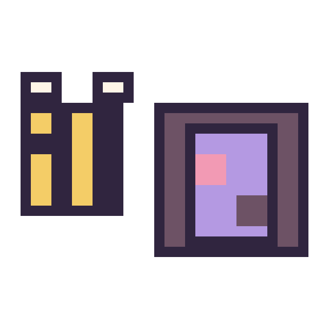 Modèle de pixel art Abeille Minecraft 16 × 16 et Portail nether Minecraft 16 × 16 sur une grille de 32 par 32 cases