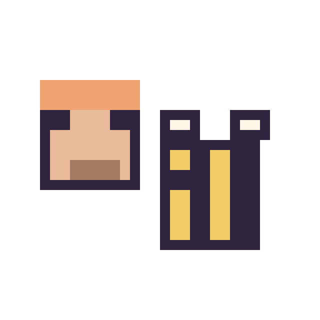 Modèle de pixel art Alex Minecraft 16 × 16 et Abeille Minecraft 16 × 16 sur une grille de 32 par 32 cases