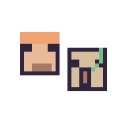 Pixel art Alex Minecraft 16 × 16 et Golem de fer Minecraft 16 × 16, grille 32 × 32