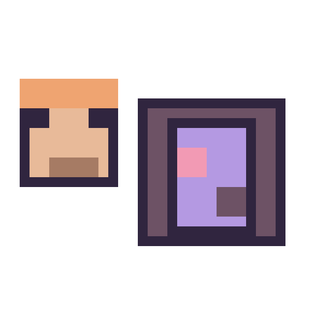 Modèle de pixel art Alex Minecraft 16 × 16 et Portail nether Minecraft 16 × 16 sur une grille de 32 par 32 cases