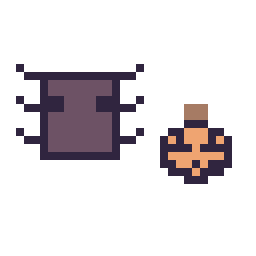 Pixel art Araignée Minecraft 16 × 16 et Citrouille d'Halloween simple 10 × 10, grille 32 × 32