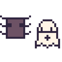 Pixel art Araignée Minecraft 16 × 16 et Fantôme simple 16 × 16, grille 32 × 32