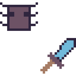 Pixel art Araignée Minecraft 16 × 16 et Epee diamant Minecraft 16 × 16, grille 32 × 32