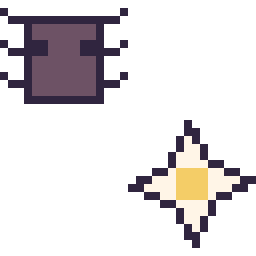 Pixel art Araignée Minecraft 16 × 16 et Etoile nether Minecraft 16 × 16, grille 32 × 32