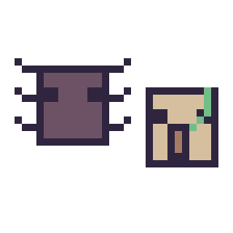 Pixel art Araignée Minecraft 16 × 16 et Golem de fer Minecraft 16 × 16, grille 32 × 32