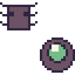 Pixel art Araignée Minecraft 16 × 16 et Perle ender Minecraft 16 × 16, grille 32 × 32