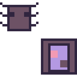 Pixel art Araignée Minecraft 16 × 16 et Portail nether Minecraft 16 × 16, grille 32 × 32