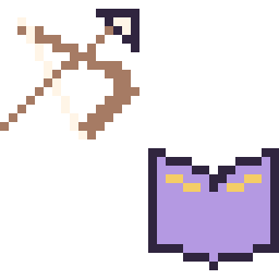Pixel art Arc Minecraft 16 × 16 et Livre enchante Minecraft 16 × 16, grille 32 × 32