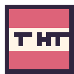 Pixel art Bloc tnt Minecraft 16 × 16, grille 16 × 16