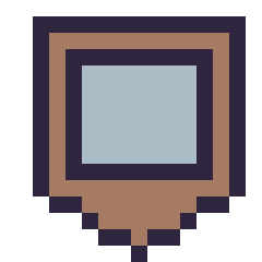 Pixel art Bouclier Minecraft 16 × 16, grille 16 × 16