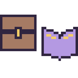 Pixel art Coffre Minecraft 16 × 16 et Livre enchante Minecraft 16 × 16, grille 32 × 32