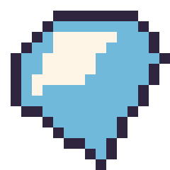 Pixel art Diamant Minecraft 16 × 16, grille 16 × 16