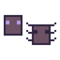 Pixel art Enderman Minecraft 16 × 16 et Araignée Minecraft 16 × 16, grille 32 × 32