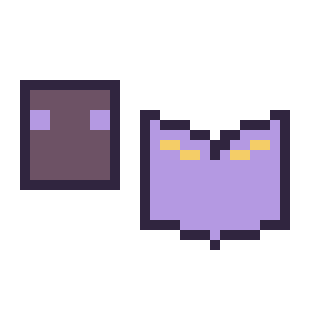 Modèle de pixel art Enderman Minecraft 16 × 16 et Livre enchante Minecraft 16 × 16 sur une grille de 32 par 32 cases