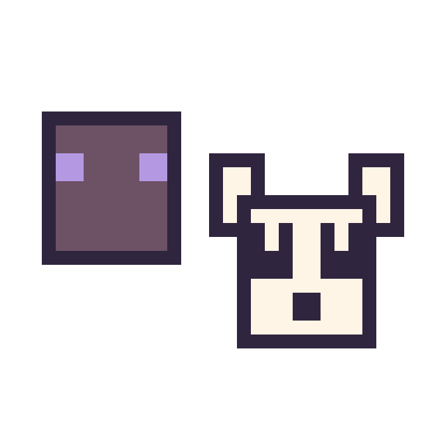 Modèle de pixel art Enderman Minecraft 16 × 16 et Panda Minecraft 16 × 16 sur une grille de 32 par 32 cases