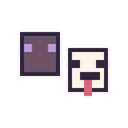 Pixel art Enderman Minecraft 16 × 16 et Poule Minecraft 16 × 16, grille 32 × 32