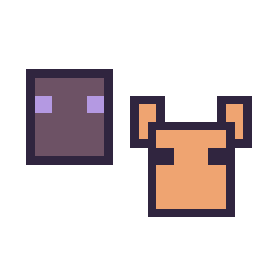Pixel art Enderman Minecraft 16 × 16 et Renard Minecraft 16 × 16, grille 32 × 32