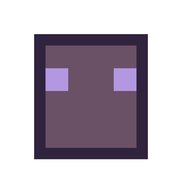 Modèle de pixel art Enderman Minecraft 16 × 16 sur une grille de 16 par 16 cases