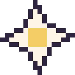 Pixel art Etoile nether Minecraft 16 × 16, grille 16 × 16