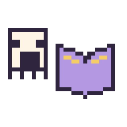 Pixel art Ghast Minecraft 16 × 16 et Livre enchante Minecraft 16 × 16, grille 32 × 32