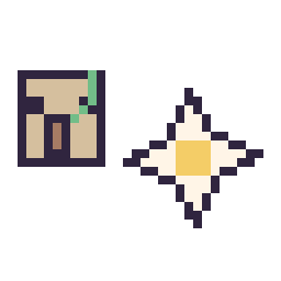 Pixel art Golem de fer Minecraft 16 × 16 et Etoile nether Minecraft 16 × 16, grille 32 × 32