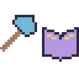 Pixel art Hache diamant Minecraft 16 × 16 et Livre enchante Minecraft 16 × 16, grille 32 × 32
