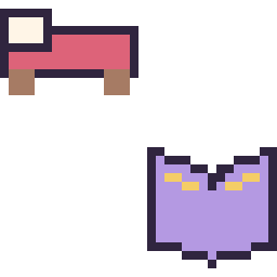 Pixel art Lit Minecraft 16 × 16 et Livre enchante Minecraft 16 × 16, grille 32 × 32