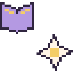 Pixel art Livre enchante Minecraft 16 × 16 et Etoile nether Minecraft 16 × 16, grille 32 × 32