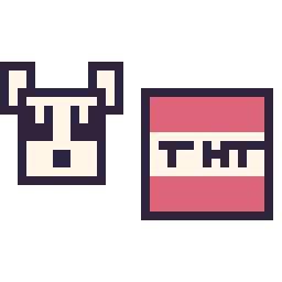 Pixel art Panda Minecraft 16 × 16 et Bloc tnt Minecraft 16 × 16, grille 32 × 32