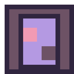 Pixel art Portail nether Minecraft 16 × 16, grille 16 × 16