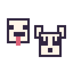 Pixel art Poule Minecraft 16 × 16 et Panda Minecraft 16 × 16, grille 32 × 32