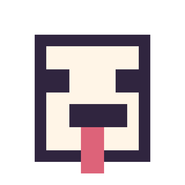 Modèle de pixel art Poule Minecraft 16 × 16 sur une grille de 16 par 16 cases