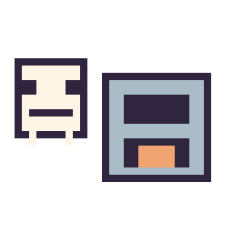 Pixel art Squelette Minecraft 16 × 16 et Four Minecraft 16 × 16, grille 32 × 32
