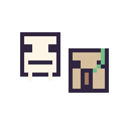 Pixel art Squelette Minecraft 16 × 16 et Golem de fer Minecraft 16 × 16, grille 32 × 32