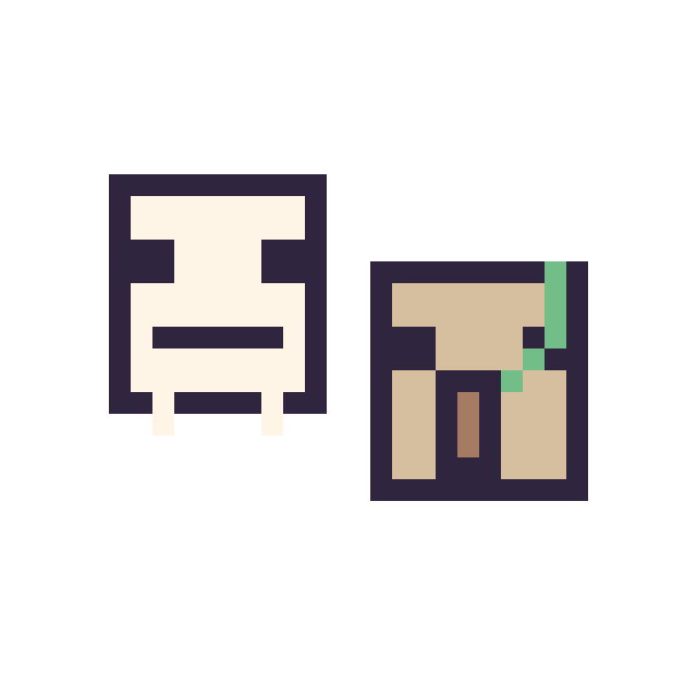 Modèle de pixel art Squelette Minecraft 16 × 16 et Golem de fer Minecraft 16 × 16 sur une grille de 32 par 32 cases