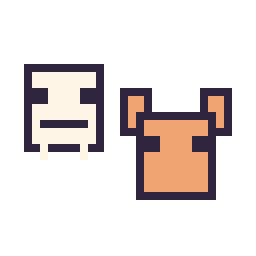 Pixel art Squelette Minecraft 16 × 16 et Renard Minecraft 16 × 16, grille 32 × 32