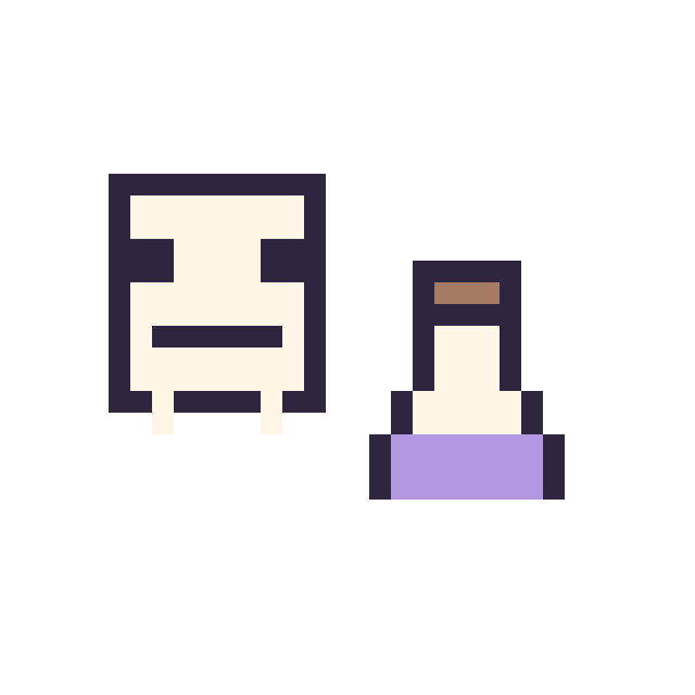 Modèle de pixel art Squelette Minecraft 16 × 16 et Potion simple 12 × 12 sur une grille de 32 par 32 cases