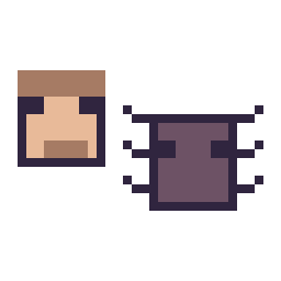 Pixel art Steve Minecraft 16 × 16 et Araignée Minecraft 16 × 16, grille 32 × 32