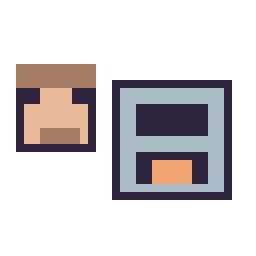 Pixel art Steve Minecraft 16 × 16 et Four Minecraft 16 × 16, grille 32 × 32