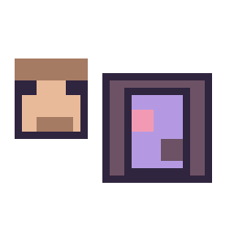 Pixel art Steve Minecraft 16 × 16 et Portail nether Minecraft 16 × 16, grille 32 × 32
