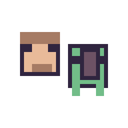 Pixel art Steve Minecraft 16 × 16 et Tortue Minecraft 16 × 16, grille 32 × 32