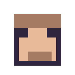 Pixel art Steve Minecraft 16 × 16, grille 16 × 16