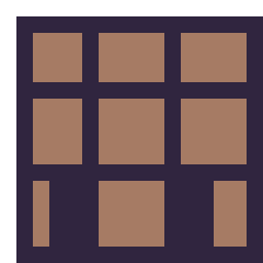 Pixel art Table craft Minecraft 16 × 16, grille 16 × 16