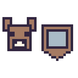 Pixel art Vache Minecraft 16 × 16 et Bouclier Minecraft 16 × 16, grille 32 × 32