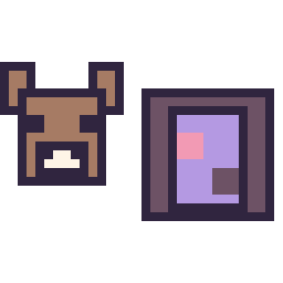 Pixel art Vache Minecraft 16 × 16 et Portail nether Minecraft 16 × 16, grille 32 × 32
