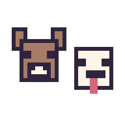 Pixel art Vache Minecraft 16 × 16 et Poule Minecraft 16 × 16, grille 32 × 32