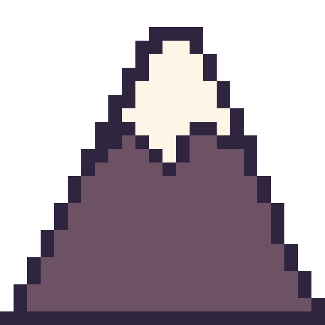 Modèle de pixel art Montagne sur une grille de 24 par 24 cases