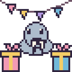 Pixel art Morse pour un anniversaire, grille 40 × 40