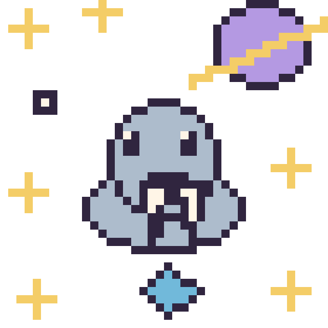 Modèle de pixel art Morse dans l’espace sur une grille de 40 par 40 cases